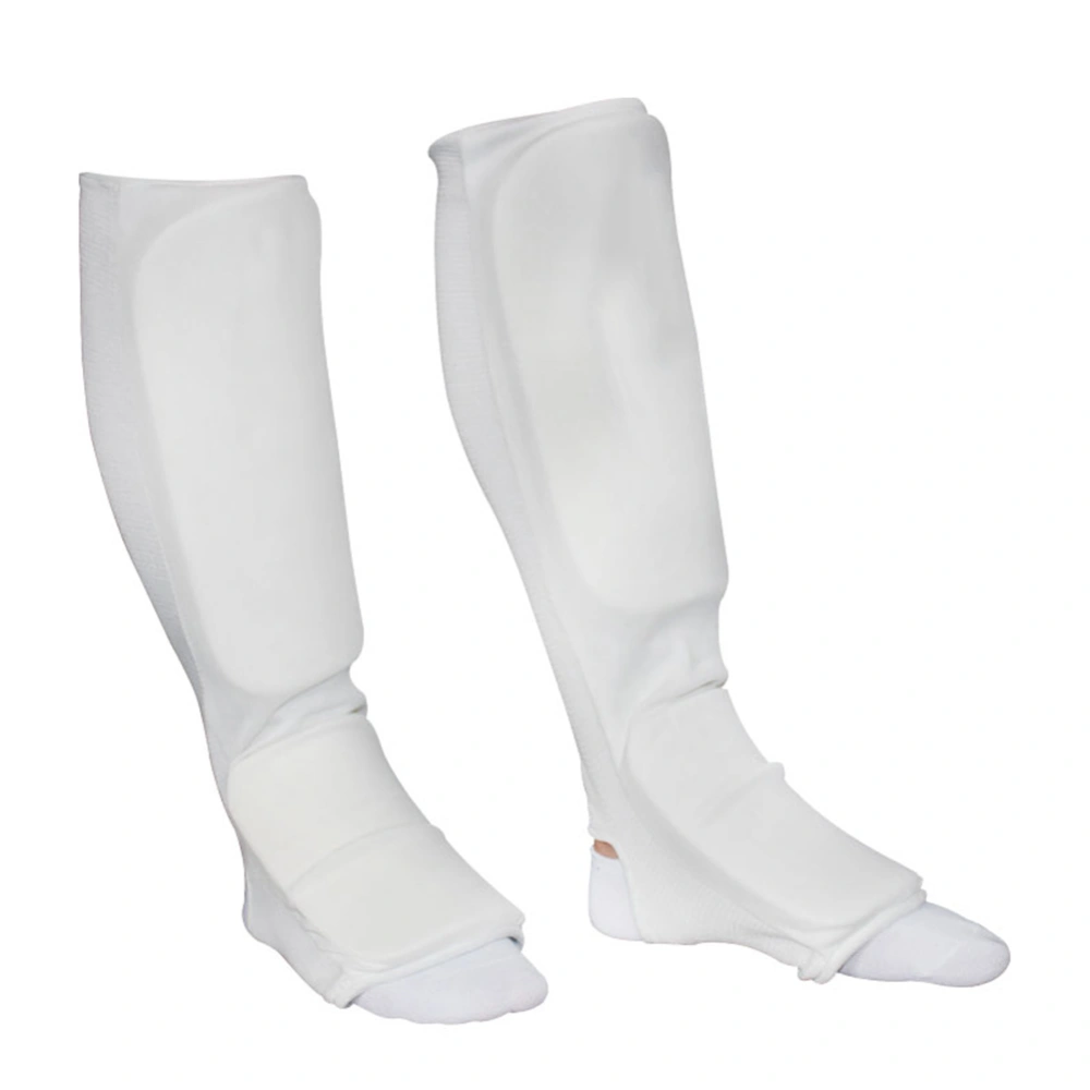 2Pcs Thicken Sport Leg Guard Legguard Shin Guards Protection Gear for karate Muay Thai Sandawhite L