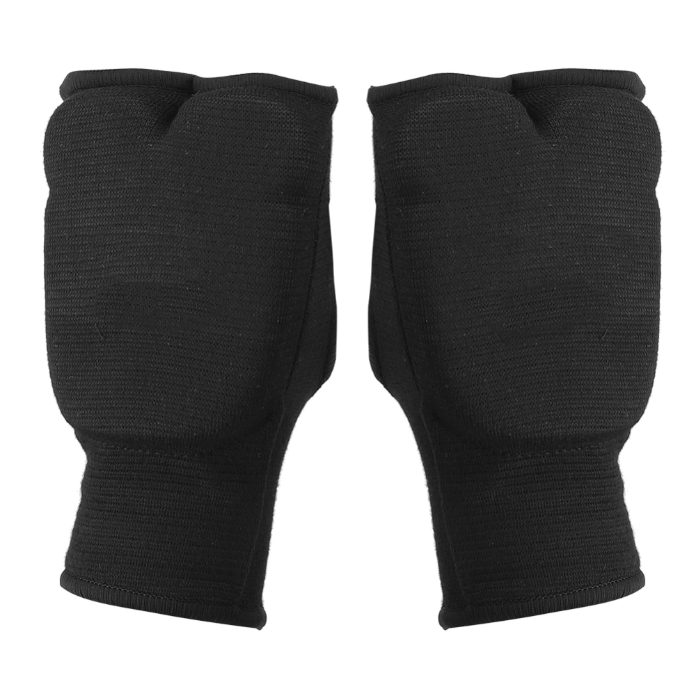 A Pair of Boxing Gloves Taekwondo Hand Protector for Sports Training Fitness KickboxingBlack 1 Pair