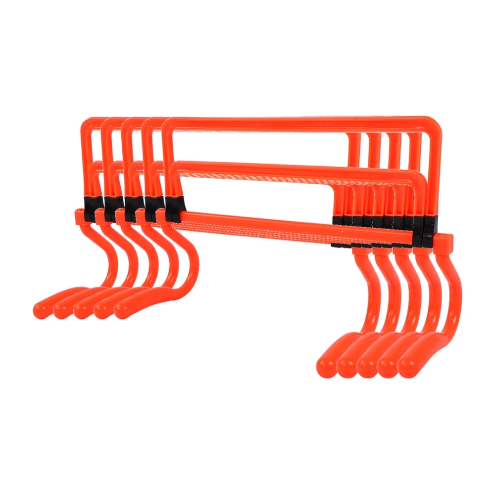 5Pcs Football Soccer Training Adjustable Hurdles Agility Speed Training Equipment Orange