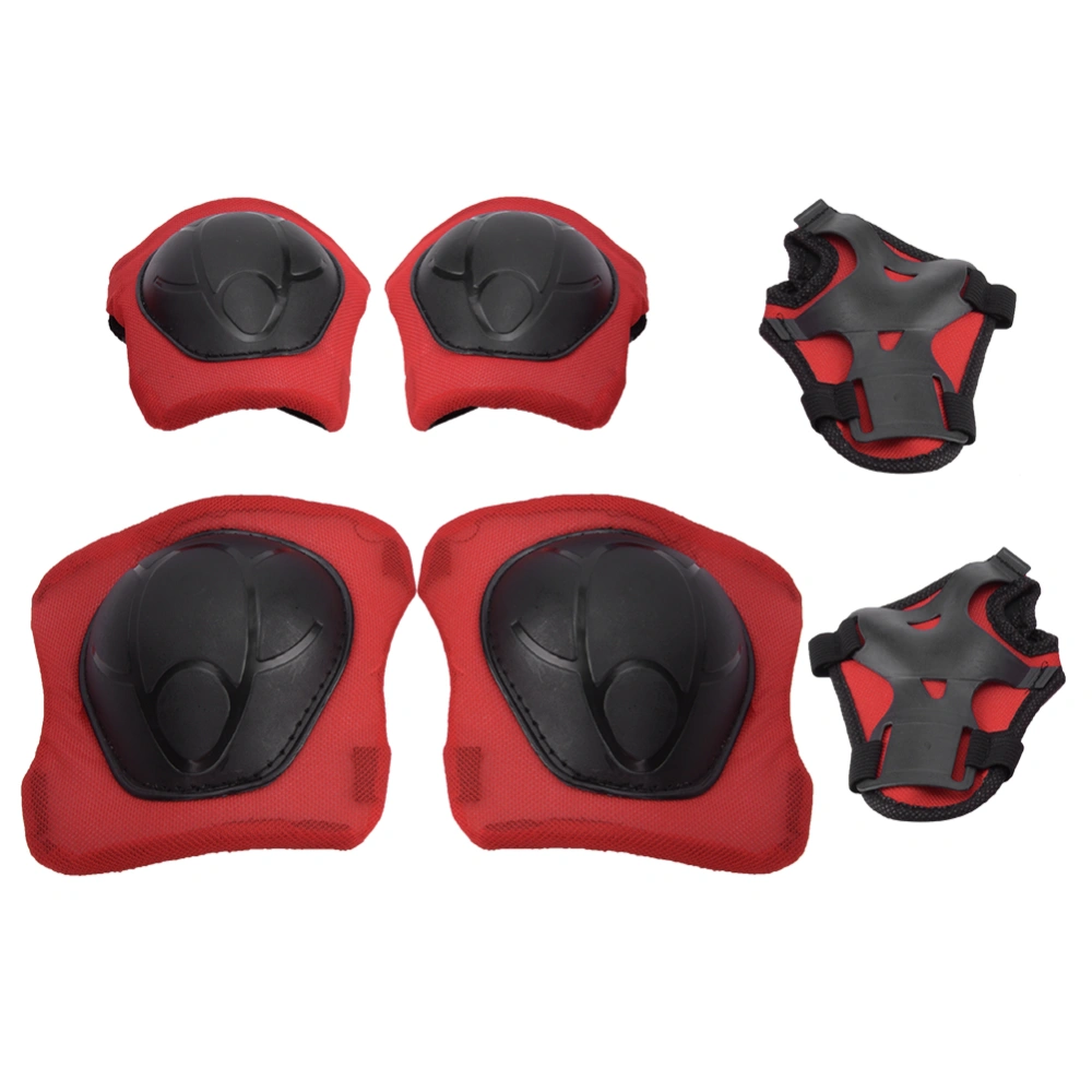 Kid Protective Gear Children Knee and Elbow Pads with Wrist Guards for Roller Skating Bike Sportred