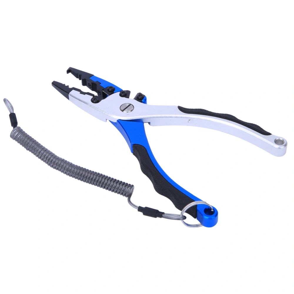 Aluminum Die Casting Fishing Cutting Pliers Non-slip Fishing Clamp Rubber Handle with Storage Bag