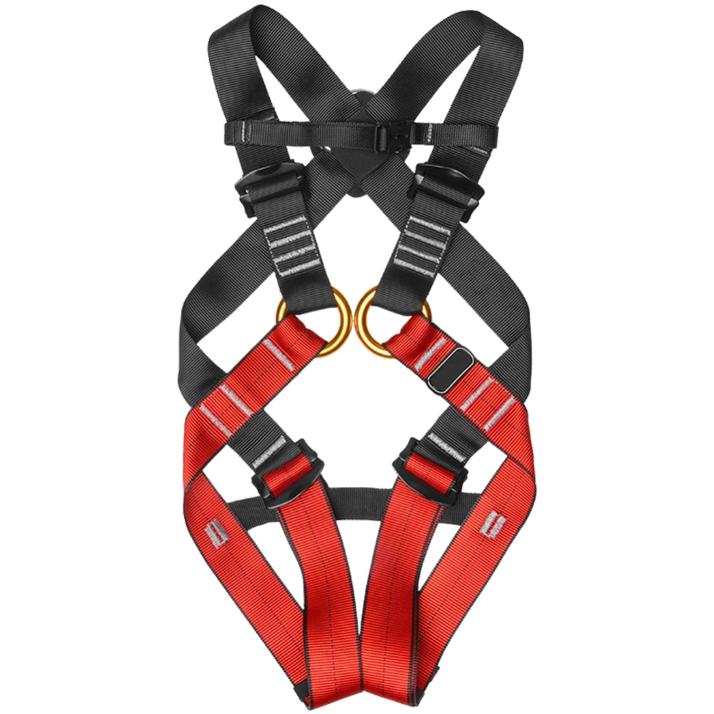 Black Red Polyester Children Full Body Climbing Harness Outdoor Protection Safety BeltBlack Red S (3-10 Years Old)