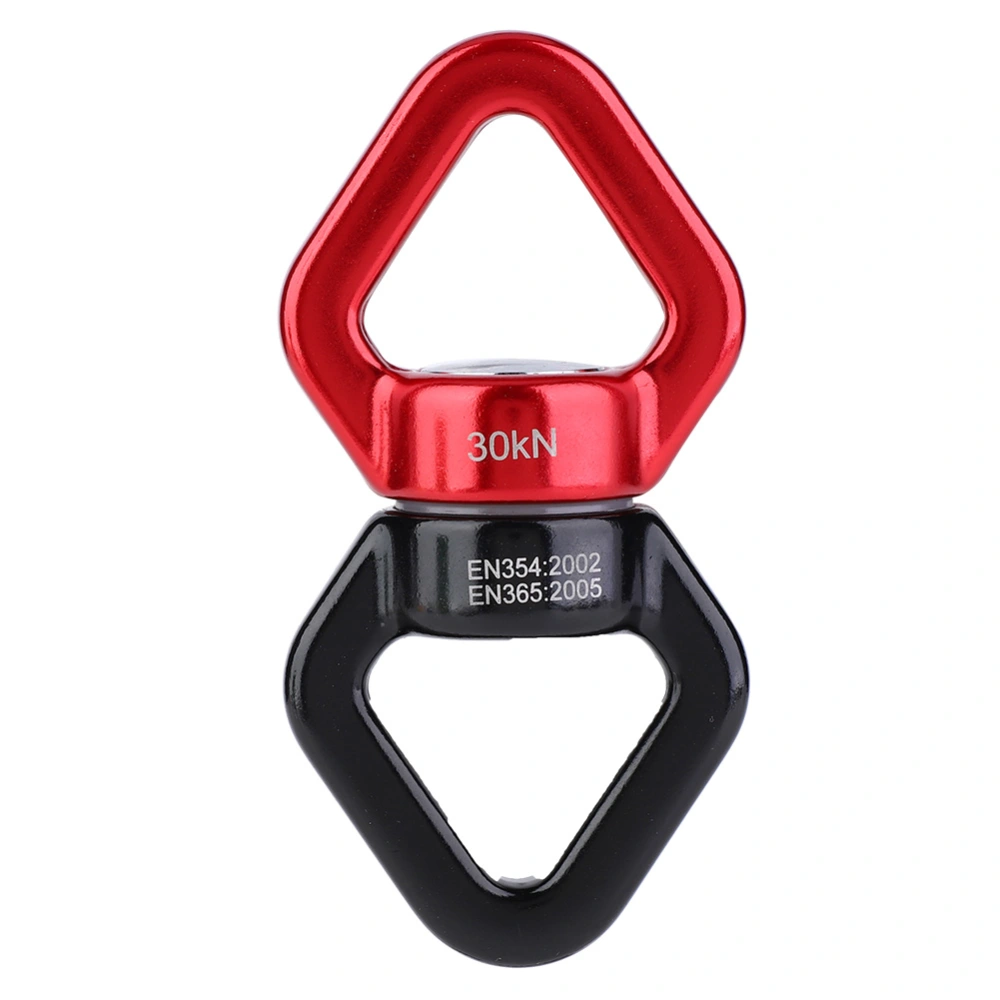 30KN Outdoor Rotational Device Safest Swing Swivel Connector for Rock Climbing Yogared black