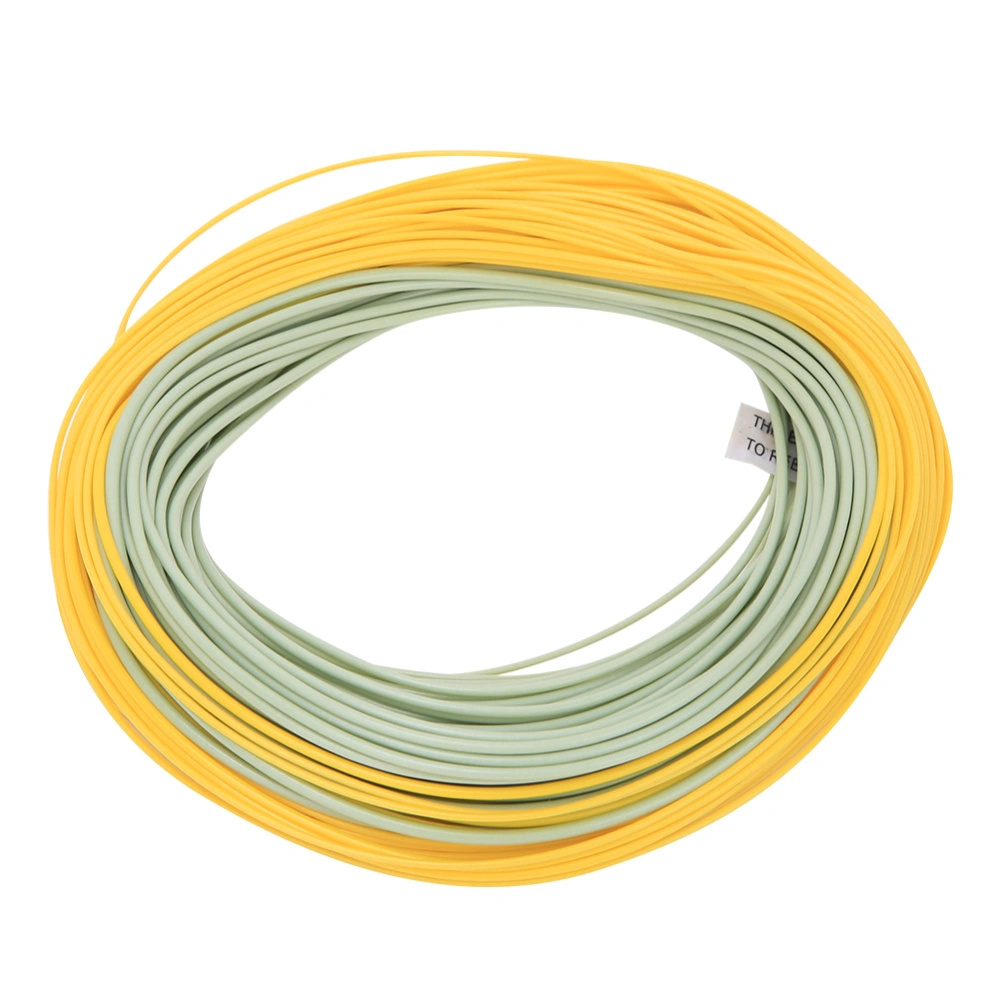 Nylon Green Yellow PVC Coating Welded Ring Counterweight Front Floating Fly Fishing LineWF6F