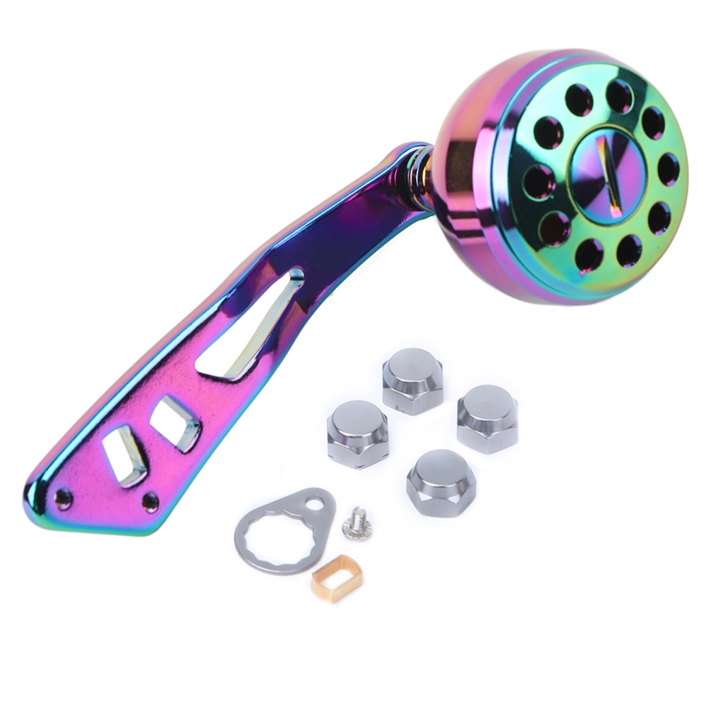 Aluminium Alloy Colorful Fishing Baitcasting Wheel Handle Modification Rocker Arm Power Knob Reel Set