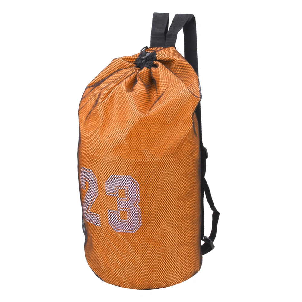 Sport Oxford Cloth Drawstring Bag Fitness Training Backpack for Basketball Footballorange