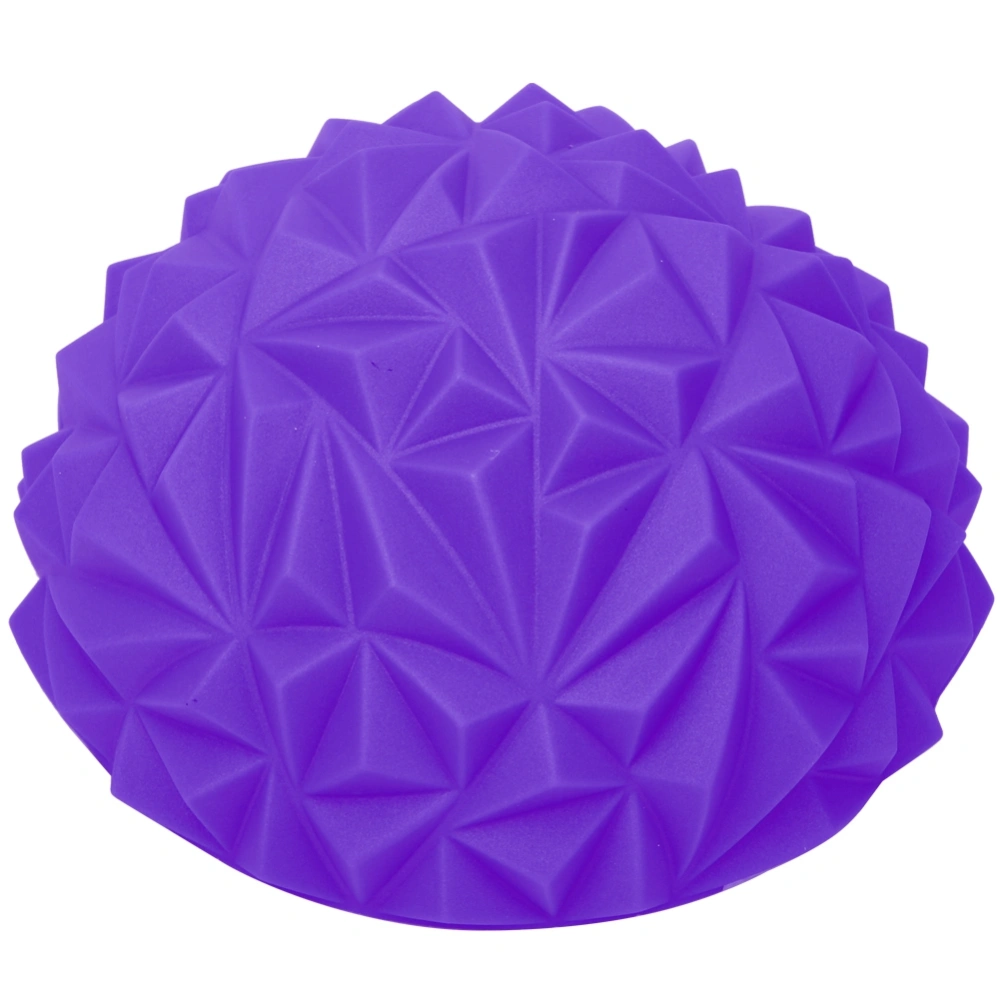 PVC Ball Stress Relief Yoga Massager Semicircle Foot Massage Balls Muscular Relaxationpurple