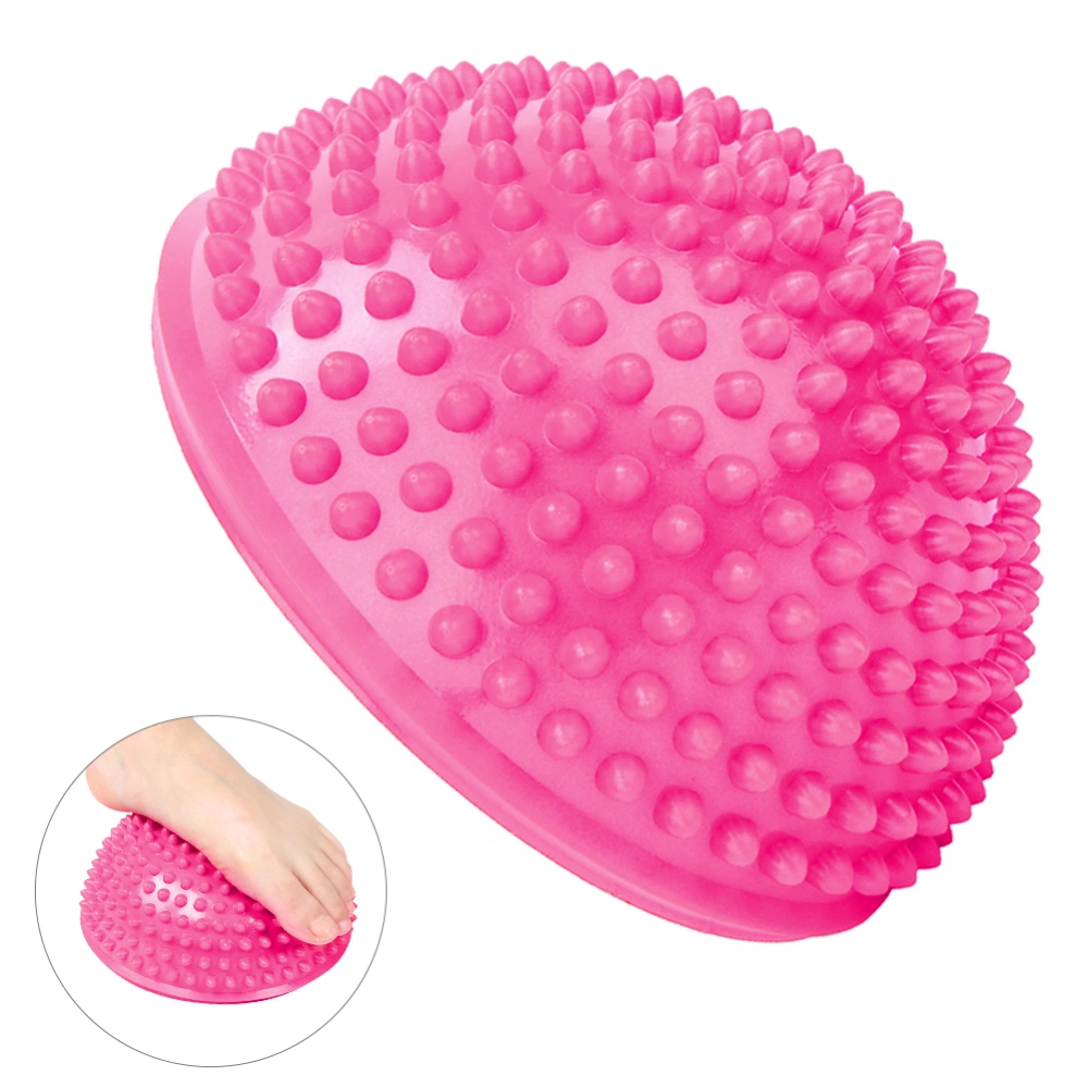 PVC Durian Ball Stress Relief Yoga Massager Semicircle Foot Massage Balls Muscular Relaxationpink