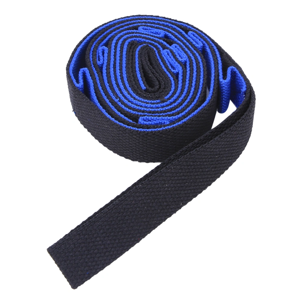 2m Yoga Stretch Belt Rope Increase Flexibility Leg Training Bands Strap for Exercise Fitness Gym(Blue Black )