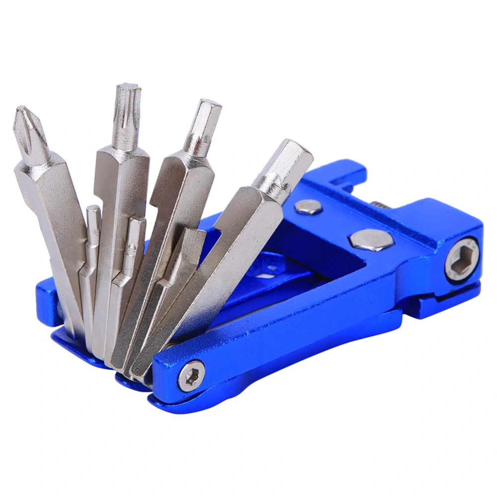 20 in 1 Multifunctional Bike Chain Cutter Portable Aluminium Alloy Bicycle Repairing ToolBlue