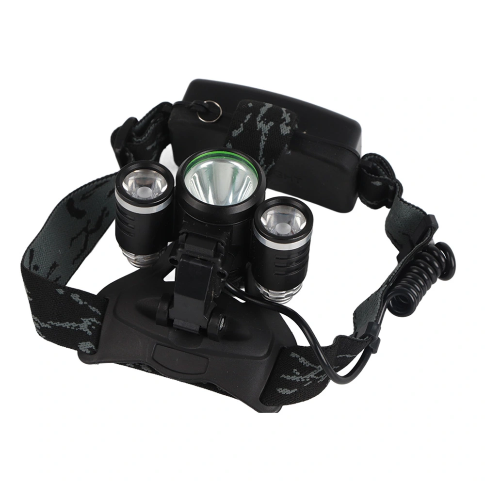 3LED 1T6+2R2 Aluminum Alloy Charging Strong Light Waterproof Head Lamp for Outdoor Camping