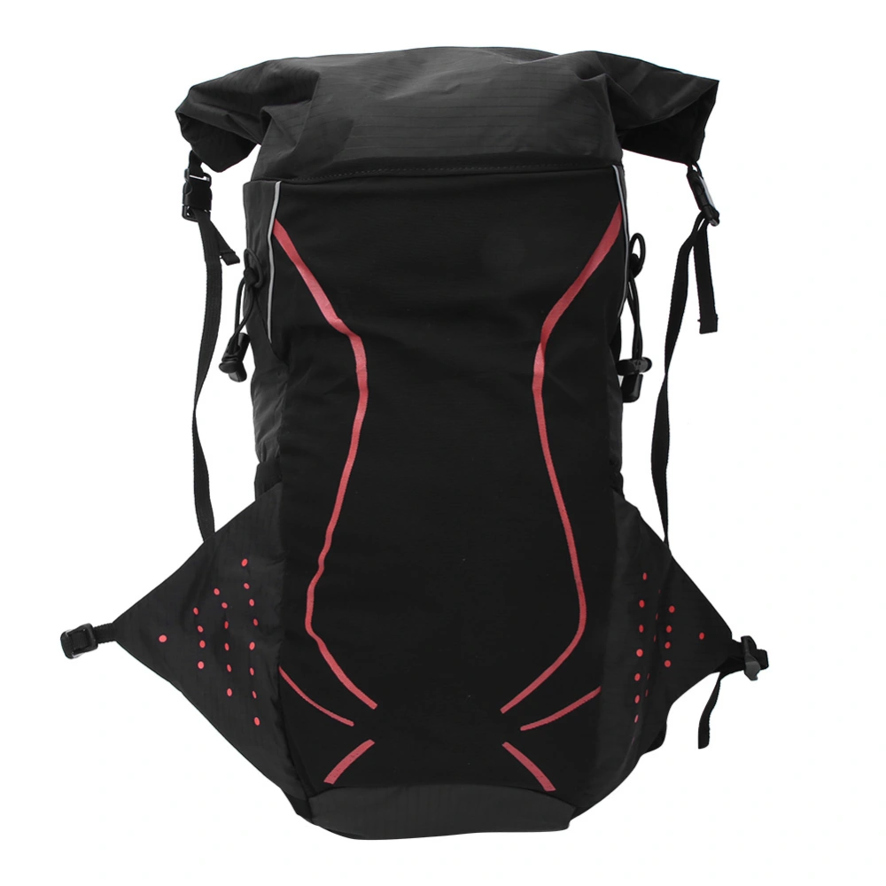 18L Nylon Unisex Outdoor Waterproof Cycling Backpack Mountain Bike Mountain Climbing Shoulder Bag Black Red 18L