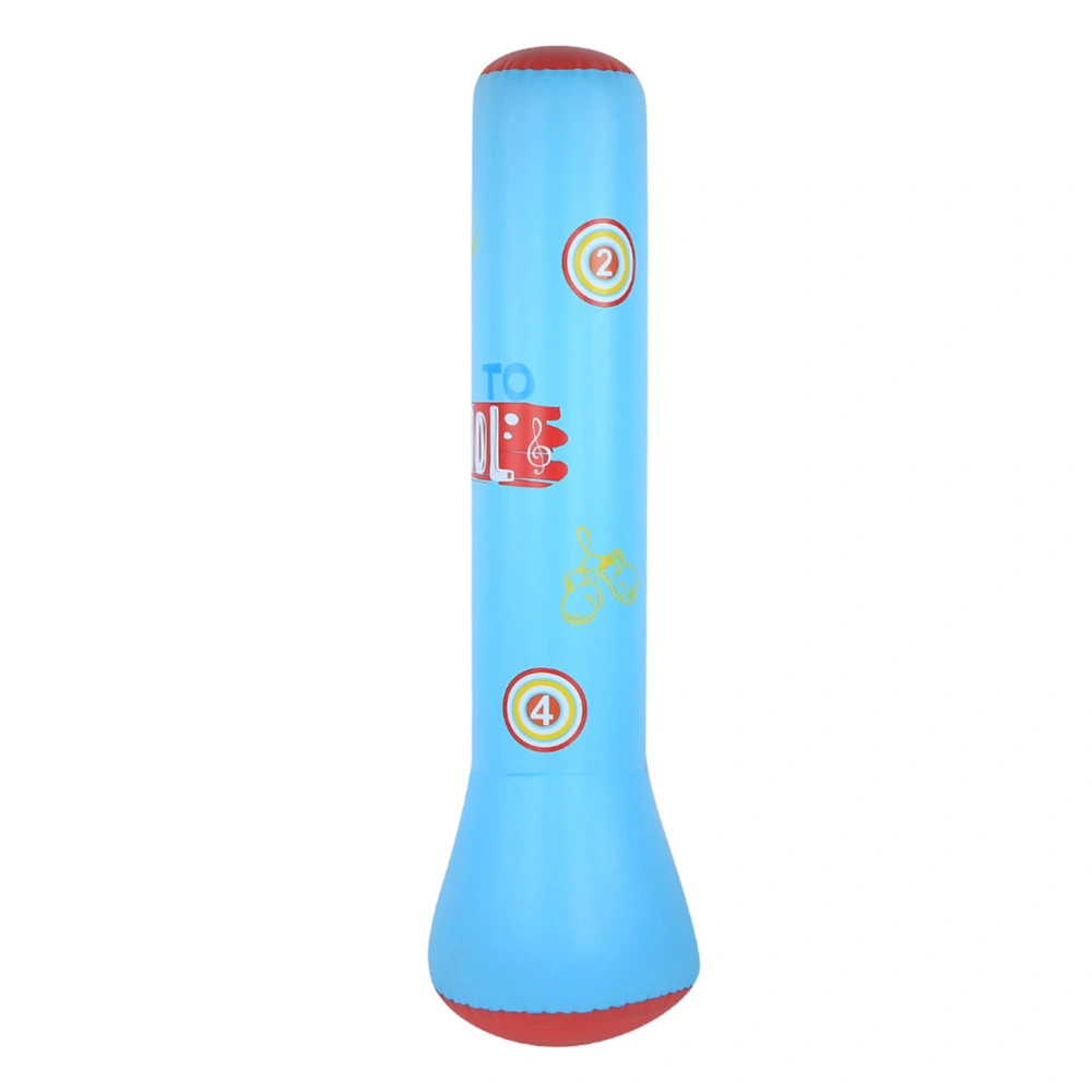 Inflatable Boxing Punching Bag Free-Standing Tumbler Fitness Stress Release for Adult Children(1.6 Meters Blue)