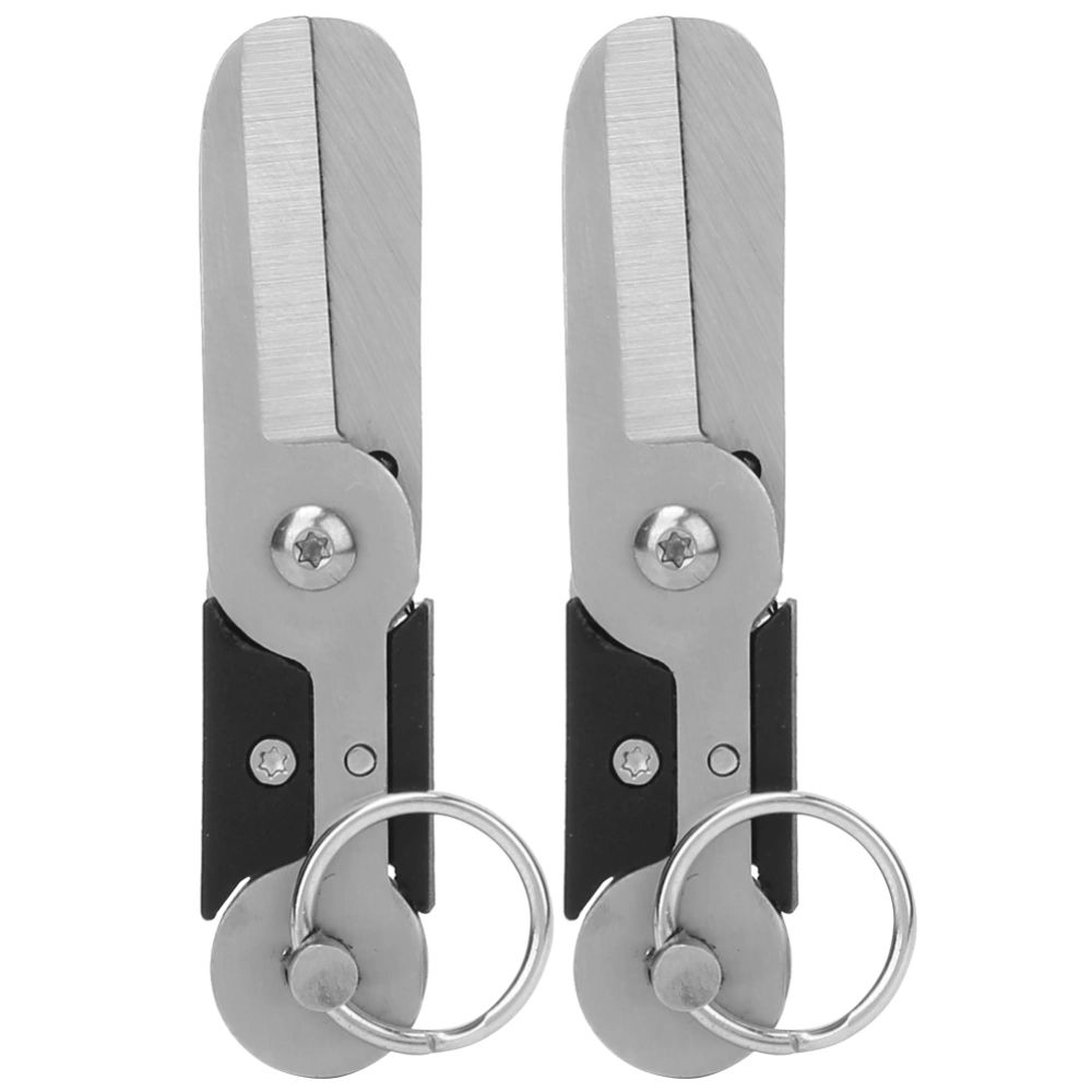 2Pcs Mini Portable Stainless Steel Anti Lost Keychain Scissors Outdoor Travel Shear