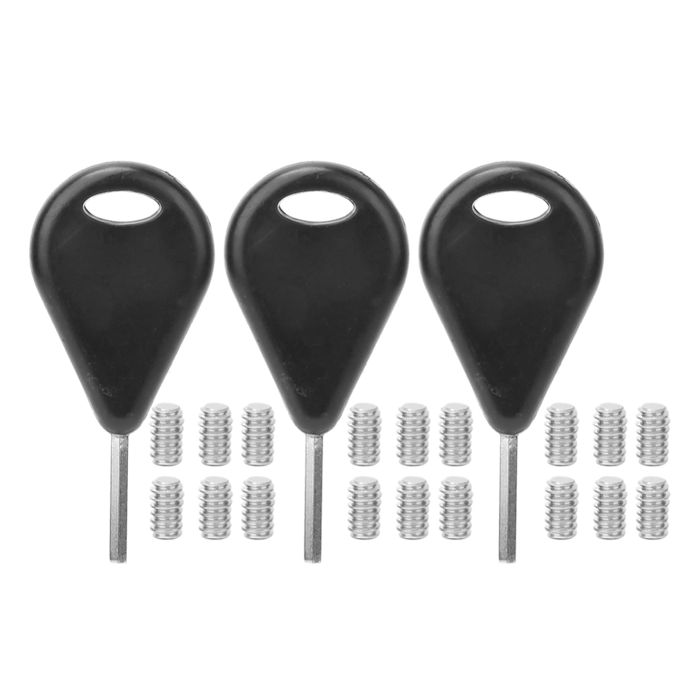 Plastic Handle Black Tail Rudder Metal Wrench Key Surf Fin Screw Sports Accessories for FCS Surfboard