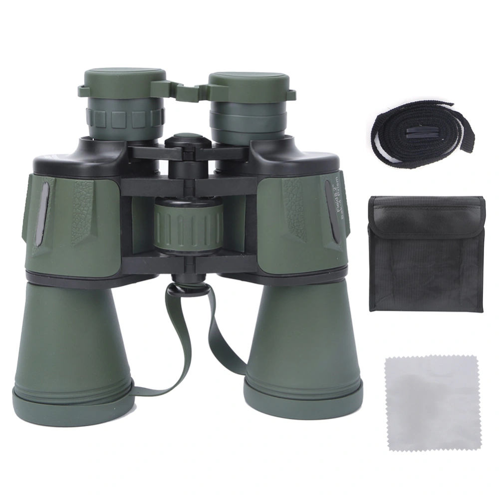 20X50 Plastic High Magnification HD Telescope Outdoor Travelling Concert Large Eyepiece BinocularGreen