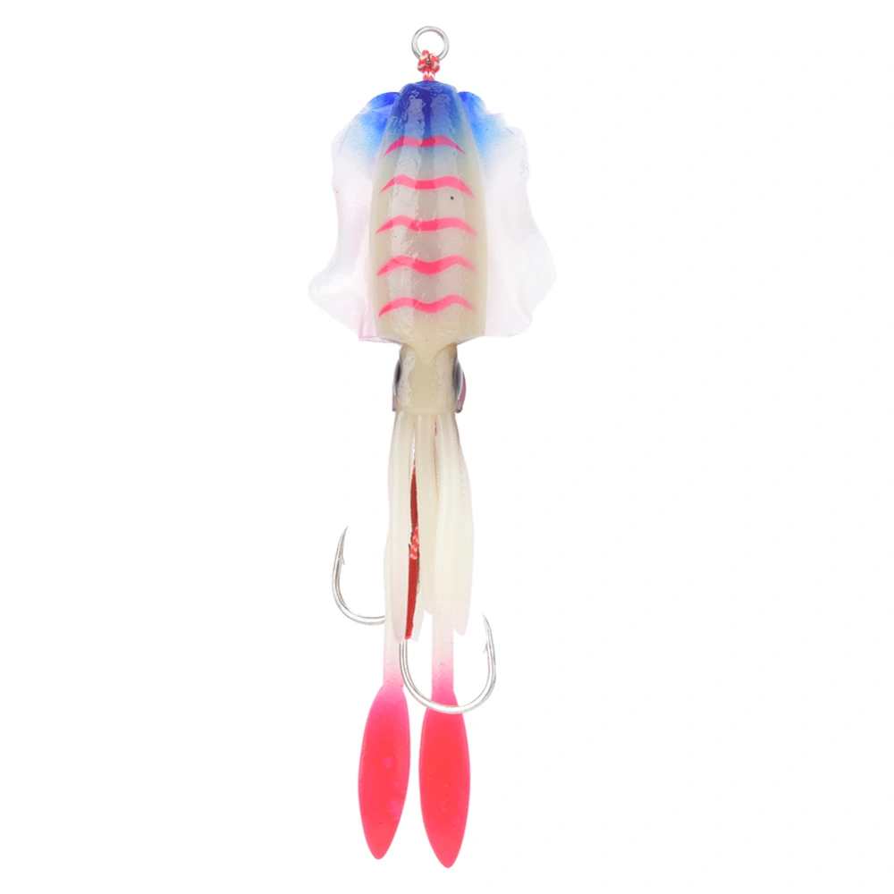 Soft Luminous Fishing Bait UV Octopus Squid Lure Fishing Tackle Accessory4#