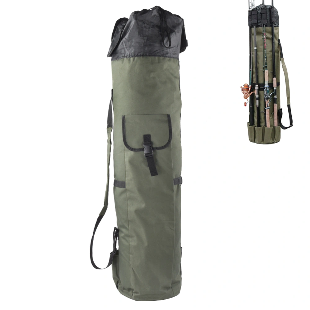 Nylon Portable Multifunction Reversible Zipper Outdoor Fishing Rod Storage Bag Tackle Tools