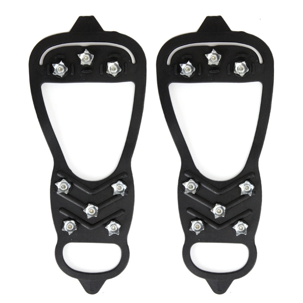 BuyWeek Snow Non Slip 8 Teeth Crampons Snow Claw Ice Grip Non Slip Shoes Overshoe Chain Silicone Cover