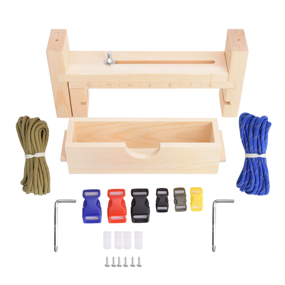 Harmless Simple Woven Umbrella Rope Paracord Bracelet Wooden Frame DIY Craft Tool Kit for Camping Survival