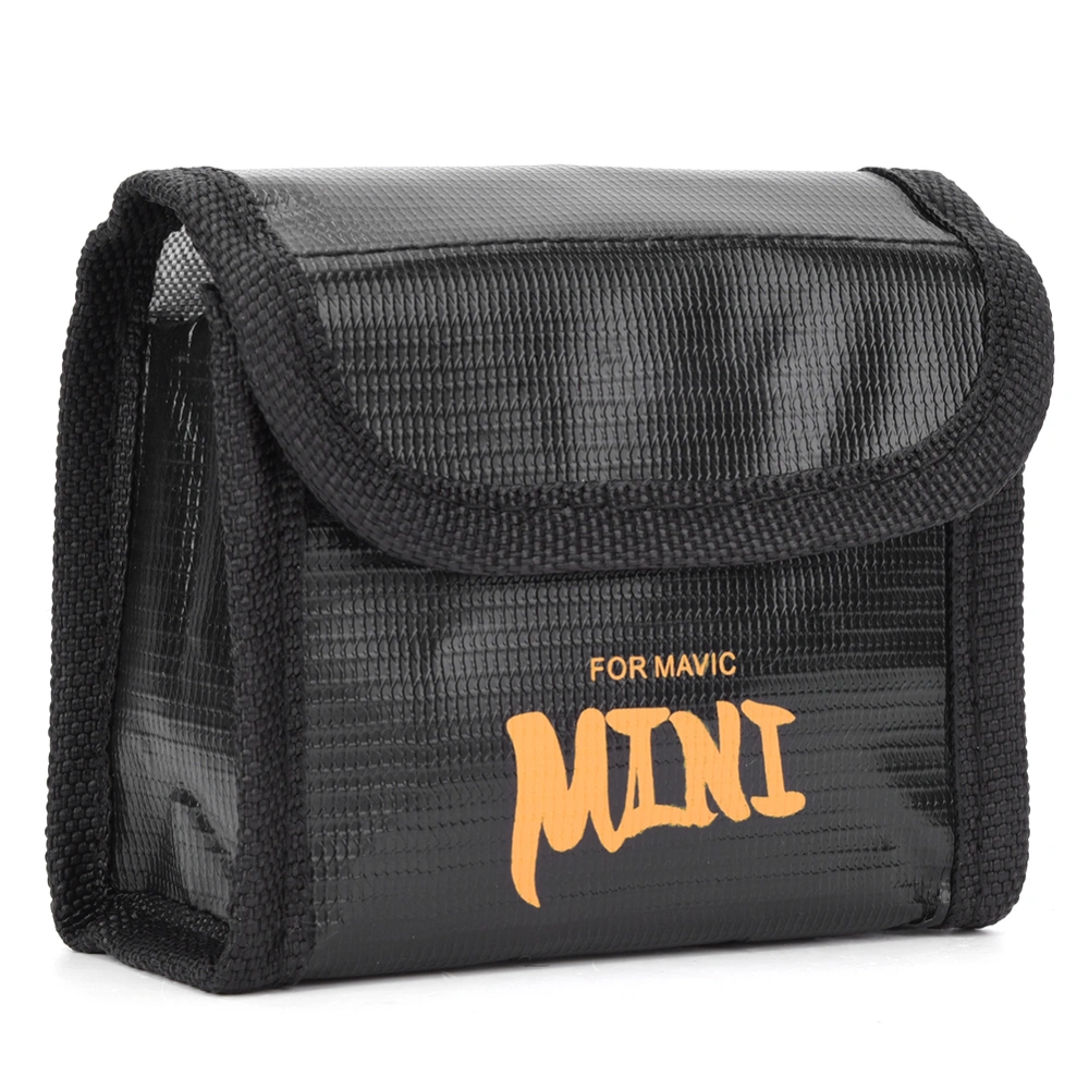 High Temperature Resistance Explosion-Proof Lithium Battery Case Safety Bag for Mavic MiniBlack