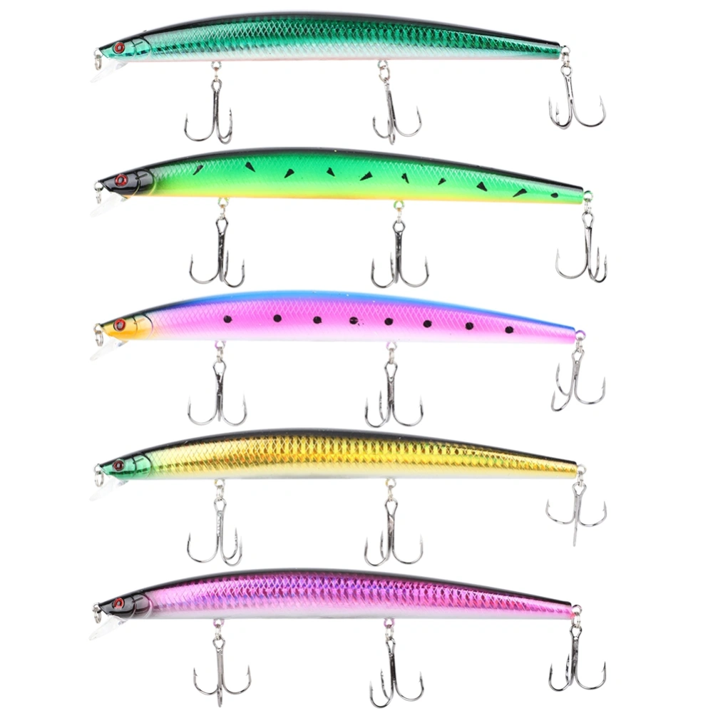 5 pcs 18cm/23.5g Long Swimbait Artificial Fishing Lures Hard Baits with Hooks Fish Tackle AccessoriesY196-(6-10)