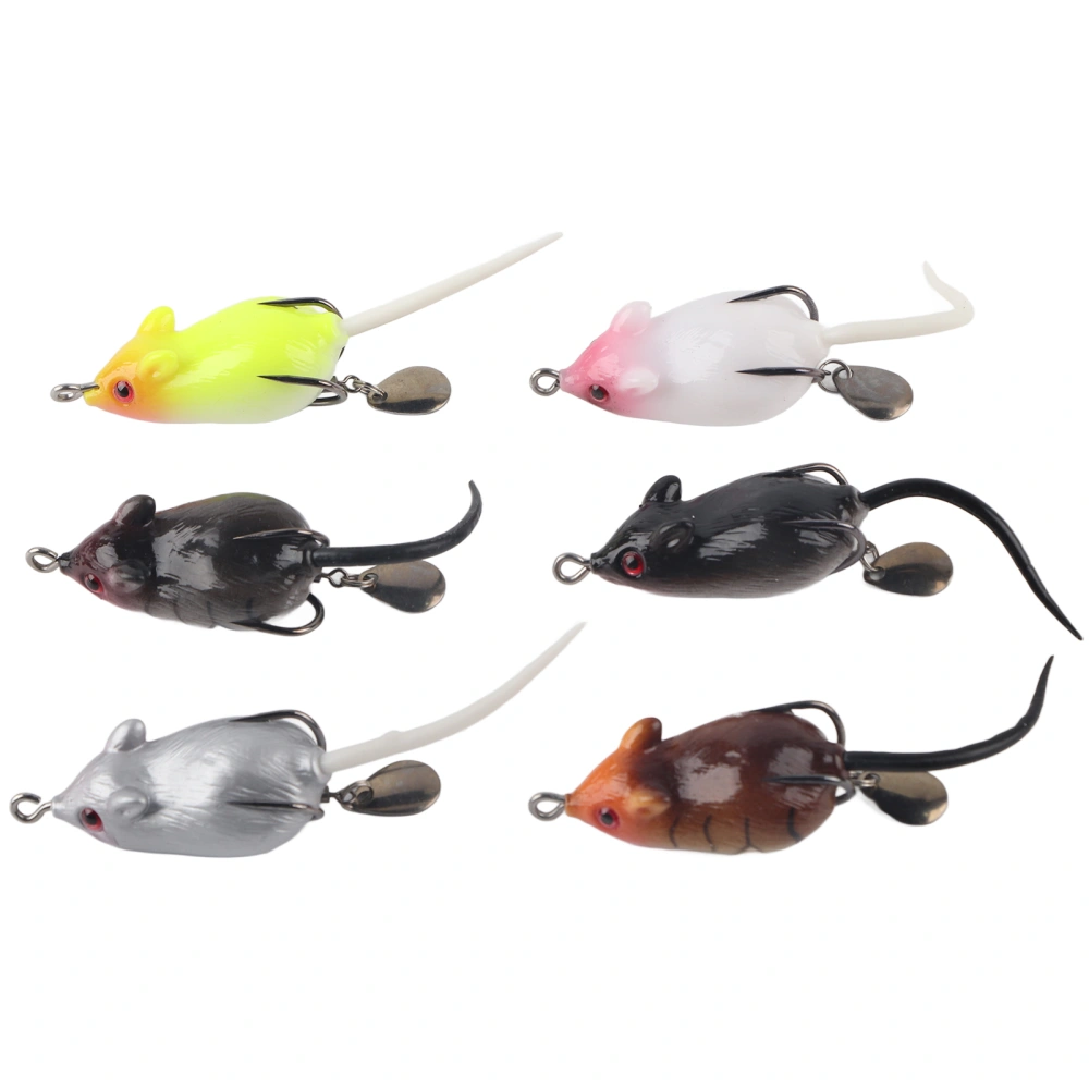 6 pcs 5.5cm/10.5g Sequin Artificial Frog Fishing Lures Hard Baits with Hooks Fish Tackle Accessories