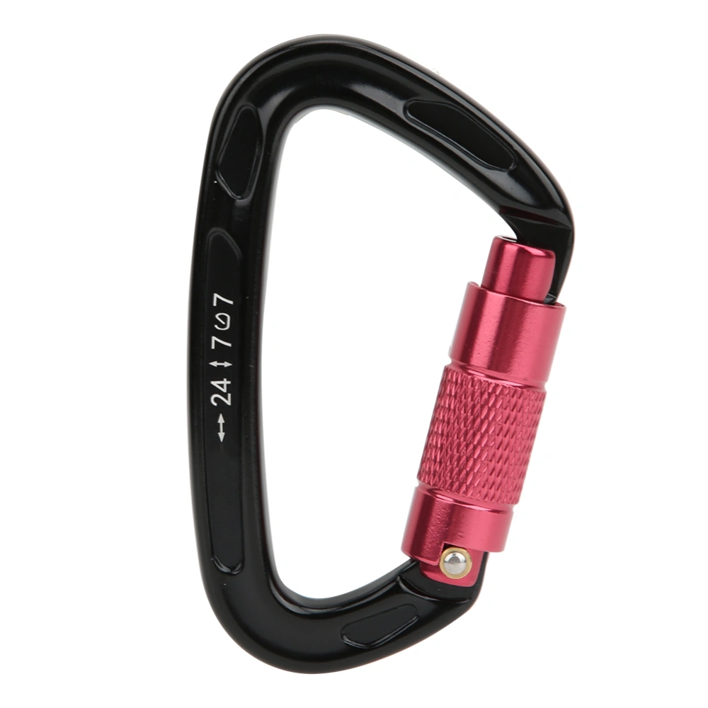 7075 Aviation Aluminum Master Lock Carabiner D Ring Safety Buckle Security Equipment for Outdoor Climbing Camping Hammockblack