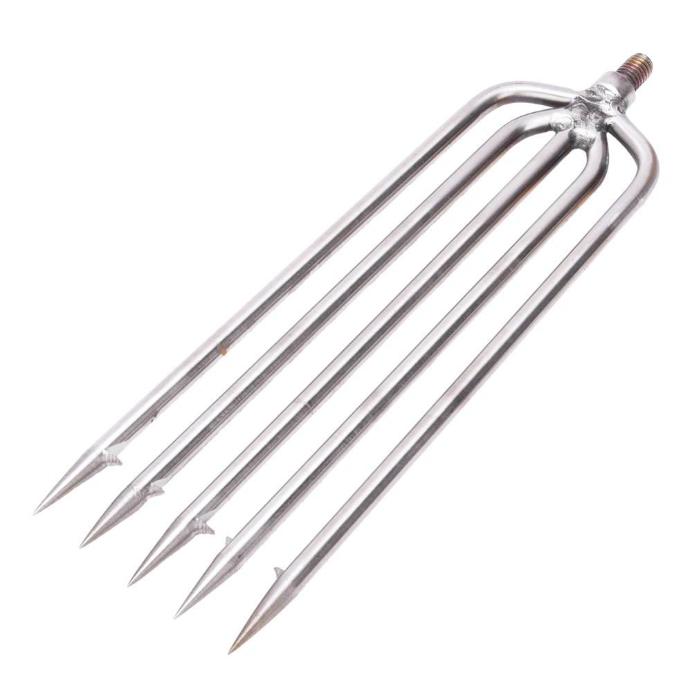 1 pcs Stainless Steel 5 Prongs Harpoon Gig Gaff Hook Barb Fish Spear for Outdoor Fishing Tackle