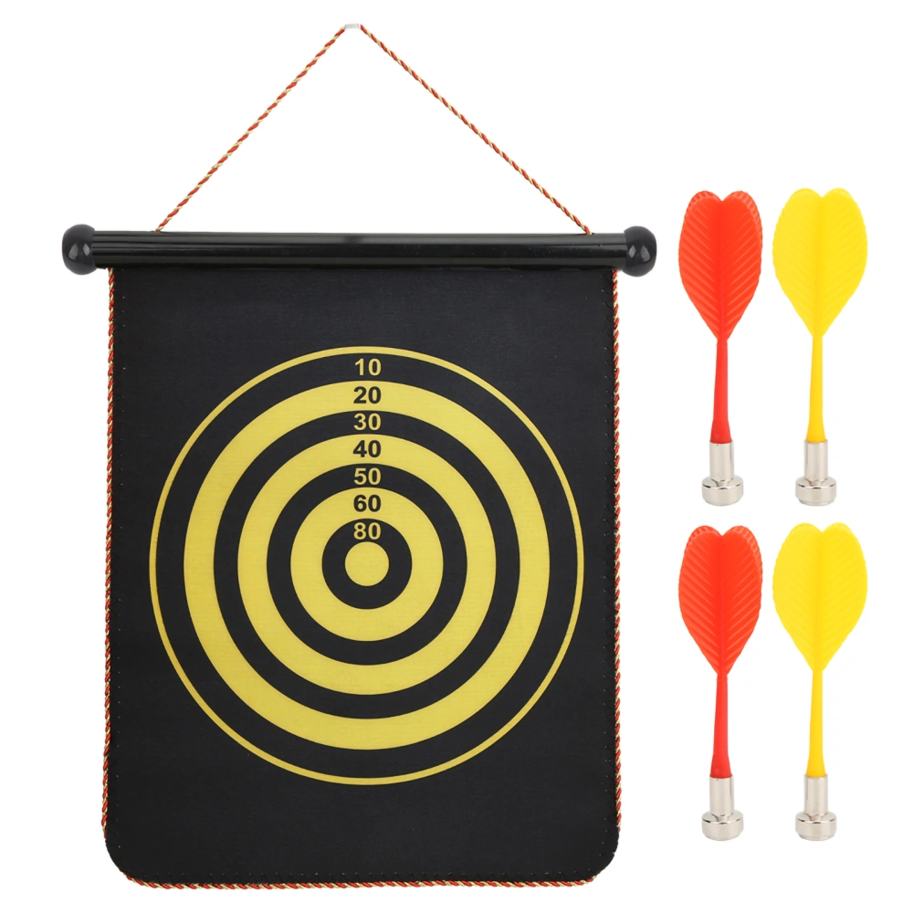 Double Sides Magnetic Dart Board Hanging Dartboard with Darts Target Toy for Adults Children15 inch