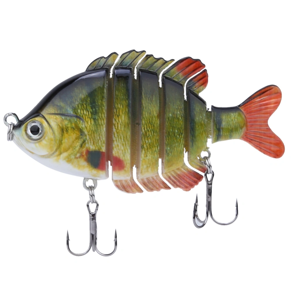 Bionic Multiple Segments Bait Fish Lure Tilapia Shape with Treble Hook Fishing Tackle 8.5cm3#