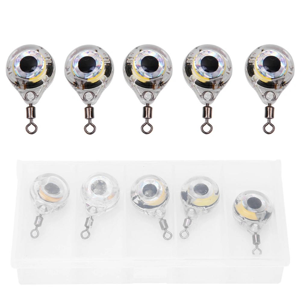 5 pcs LED Underwater Fishing Light Eye Shaped Night Lamp Lure Attractor Lure Bait Tool