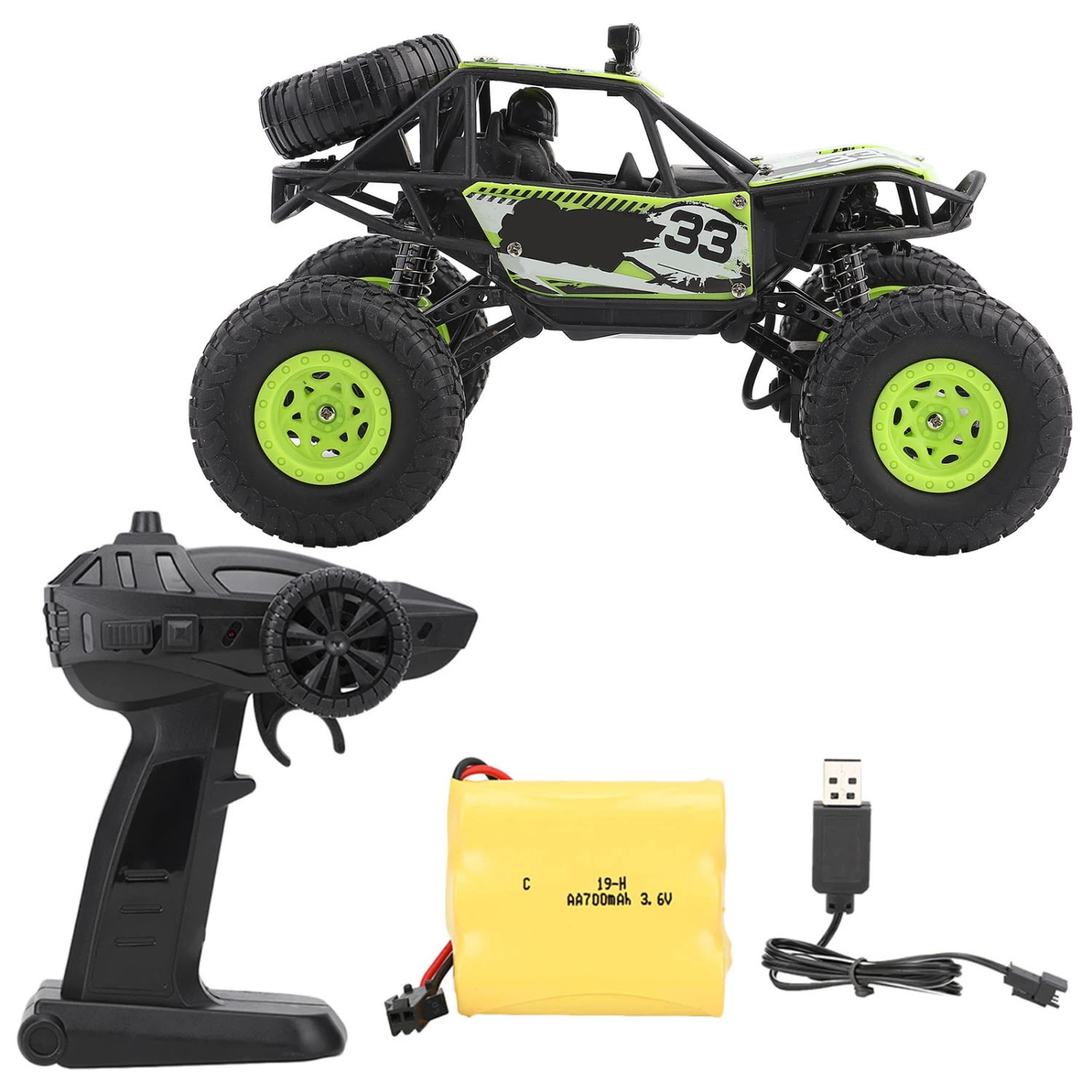 1:18 2.4G Wireless Charging Crawler Remote Controller Car RC Car Toy Chilren Kids Toysgreen