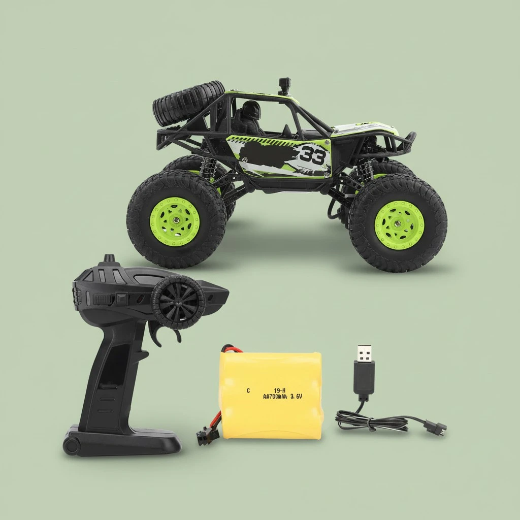 1:18 2.4G Wireless Charging Crawler Remote Controller Car RC Car Toy Chilren Kids Toysgreen