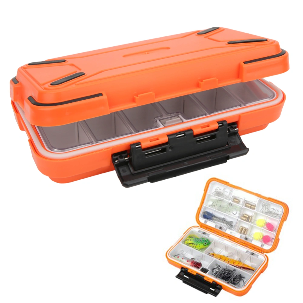 ABS Waterproof Fishing Tackle Box Bait Lure Hooks Storage Case Organizer Container AccessoryC yellow