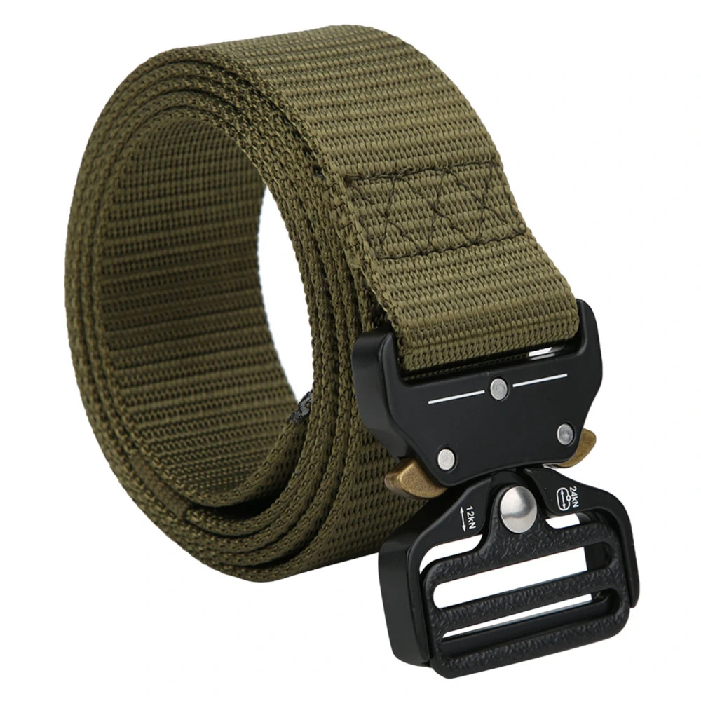 Nylon Outdoor Multifunction Rescue Rappelling Downhill Military Waist Belt Heavy Duty(army green )