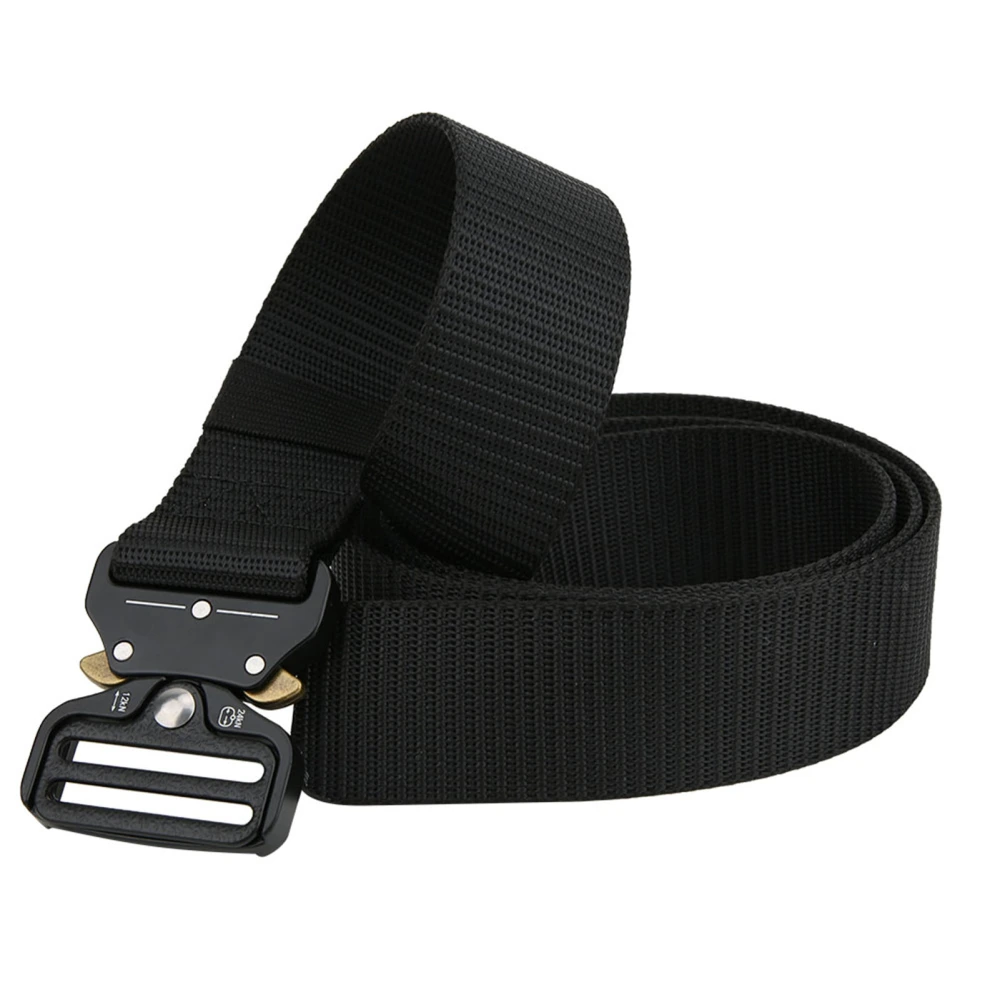 Nylon Outdoor Multifunction Rescue Rappelling Downhill Military Waist Belt Heavy Duty(black )