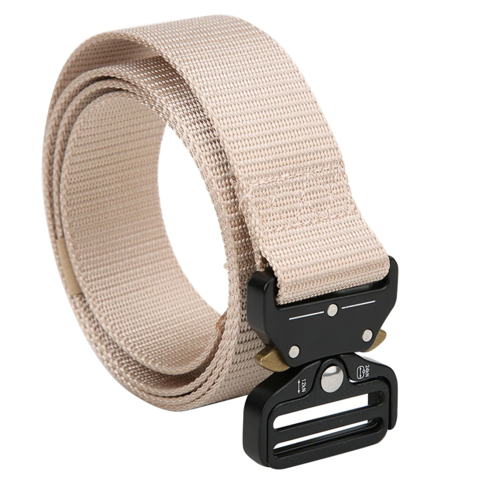 Nylon Outdoor Multifunction Rescue Rappelling Downhill Military Waist Belt Heavy Duty(khaki )