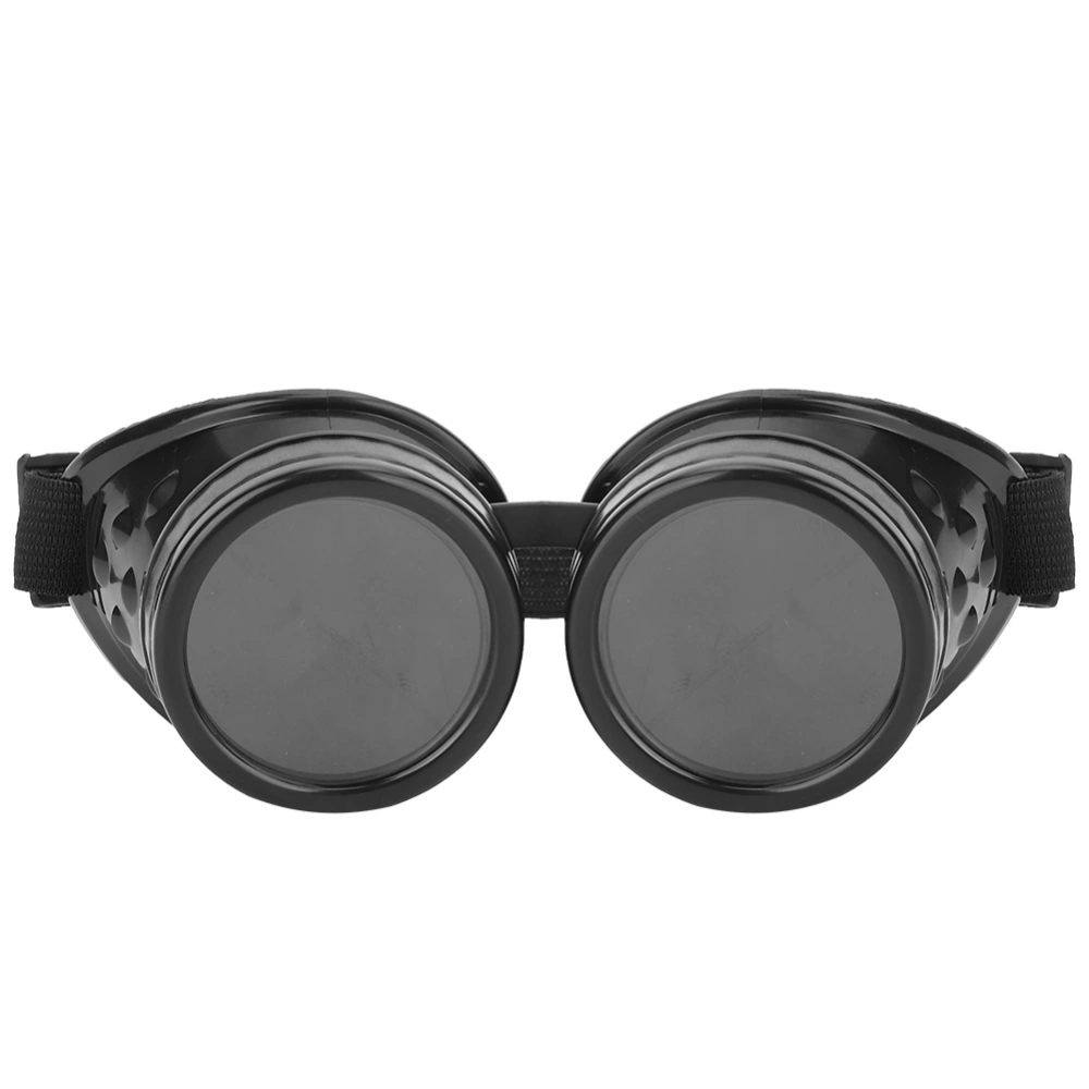 ABS Vintage Style Steampunk Goggles Double Layer Sunglasses for Party Prop Decorblack