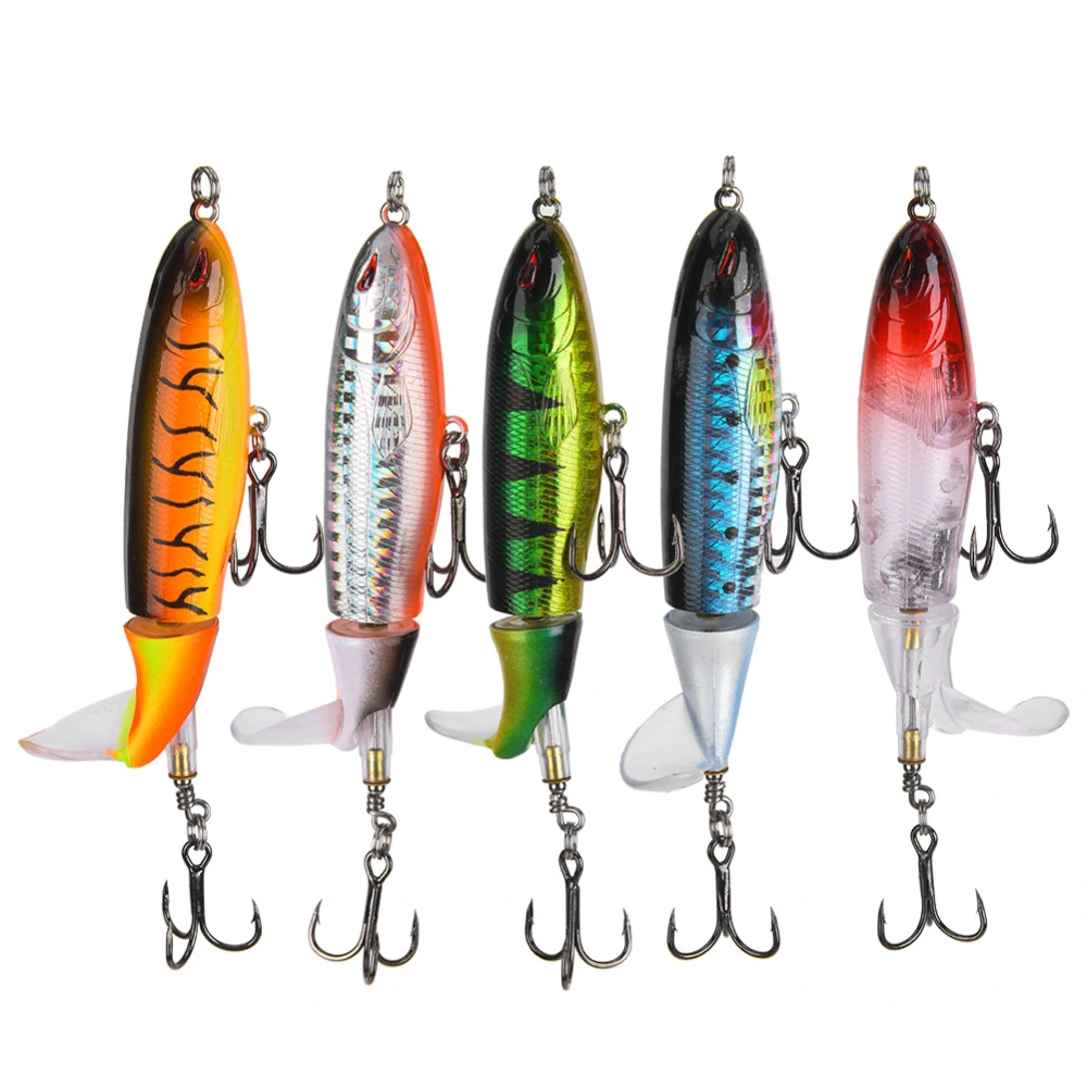 5 pcs Colorful Plastic Artificial Fishing Lure Bait Sea Fishing Tackle Hard Lures with Hooks5 pcs