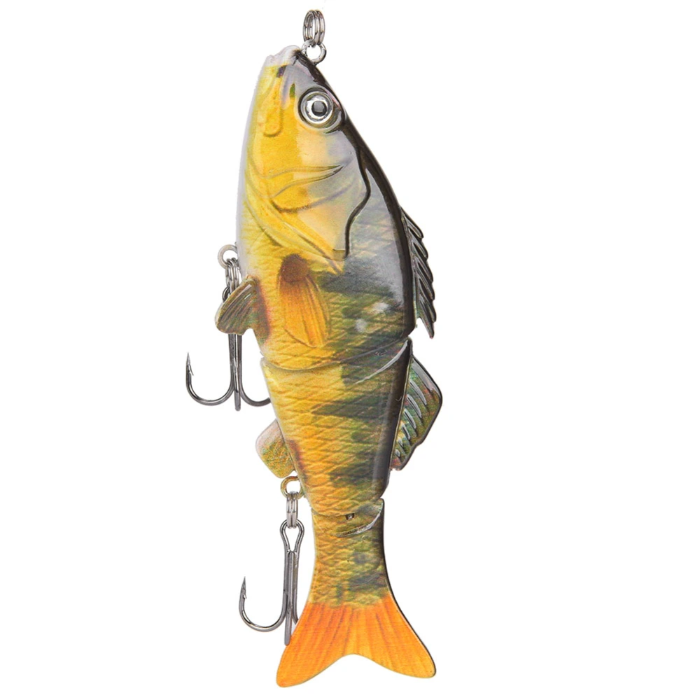 Multiple Segments Bait Fish Lure with Treble Hook Fishing Tackle 10cm Outdoor Sport