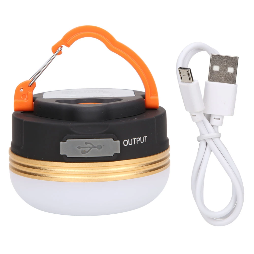 Outdoor USB Charging Portable Hanging Magnetic LED Light Tent Lantern Camping Emergency Lights LampGold ring USB