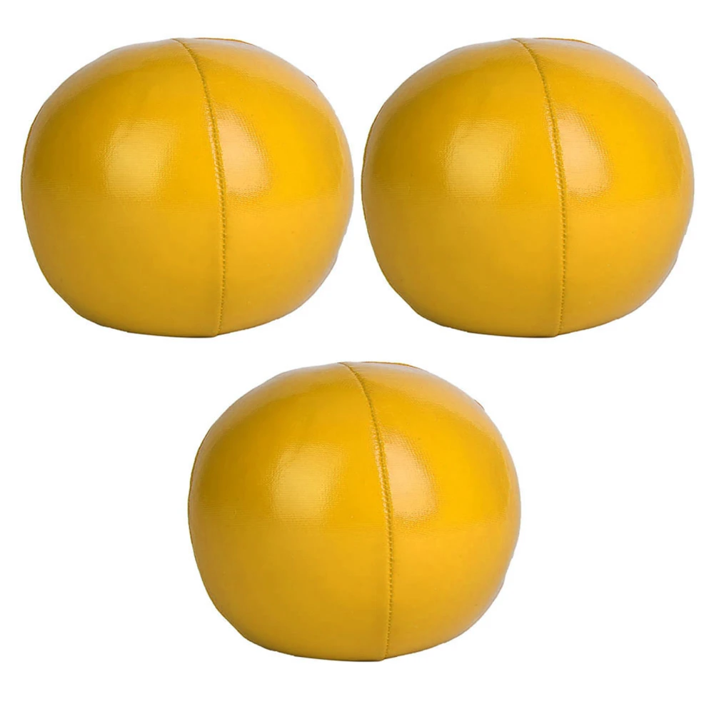 3 pcs PU Juggling Balls Clown Juggle Ball Set for Beginner&Professionals(yellow)