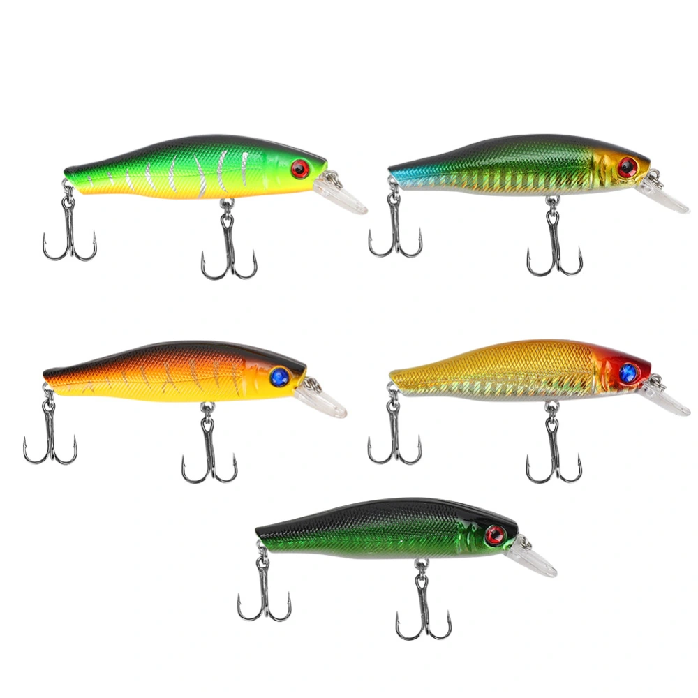 Professional Plastic Minnow Artificial Lifelike Baits Fishing Hard Lures Tackle Accessory(A)