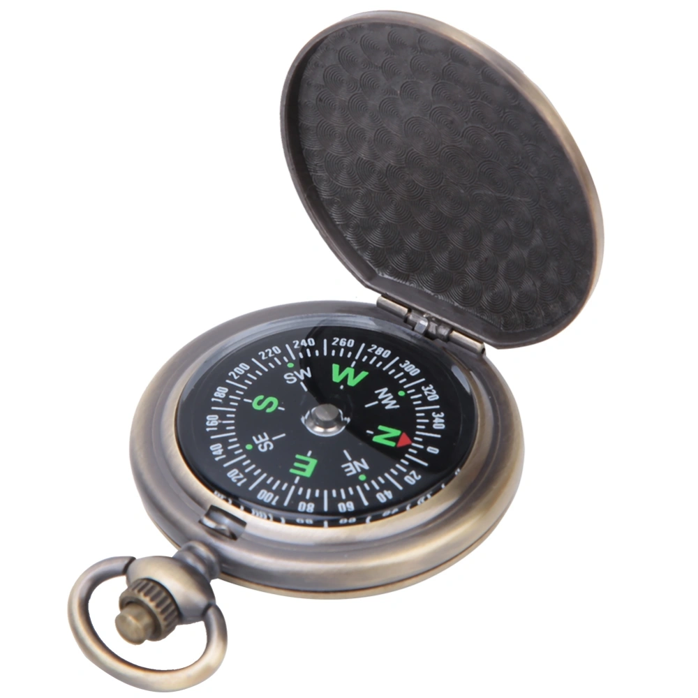 J35A Vintage Portable Zinc Alloy Flip open Pocket Watch Compass for Outdoor Navigation Tools