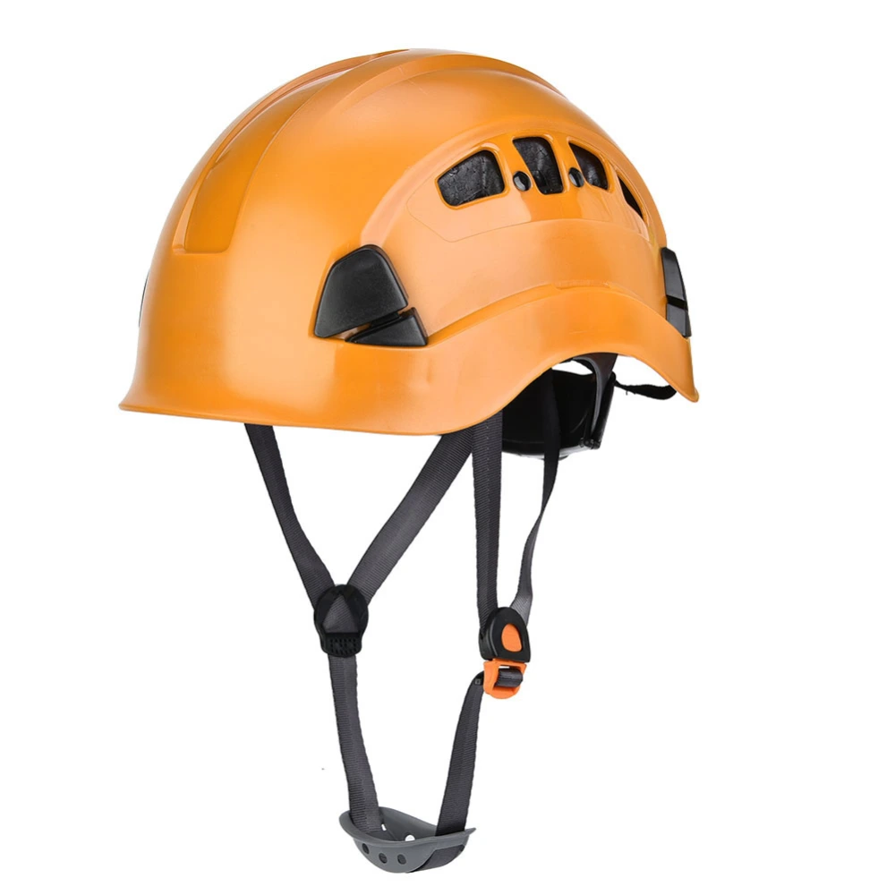 Outdoor Rescue Helmet Rock Safety Rappelling Gear Belay Device for Spelunking(orange)