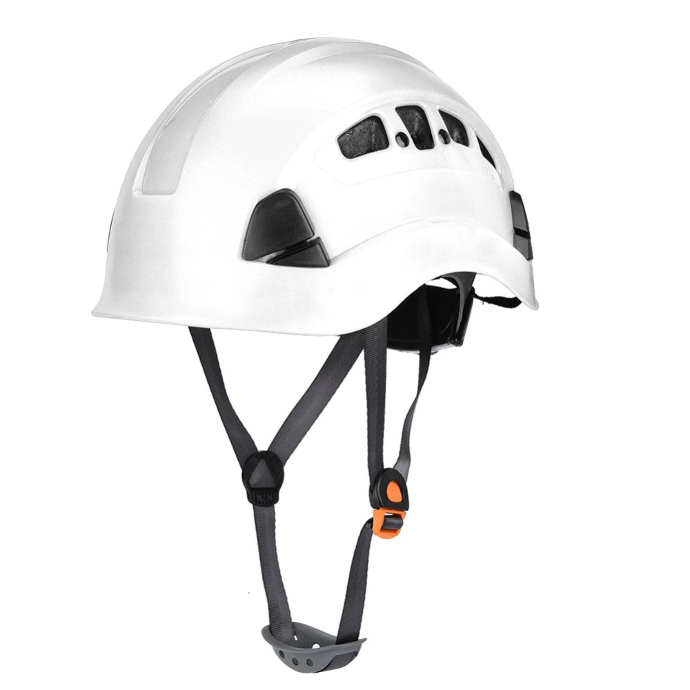 Outdoor Rescue Helmet Rock Safety Rappelling Gear Belay Device for Spelunking(white)