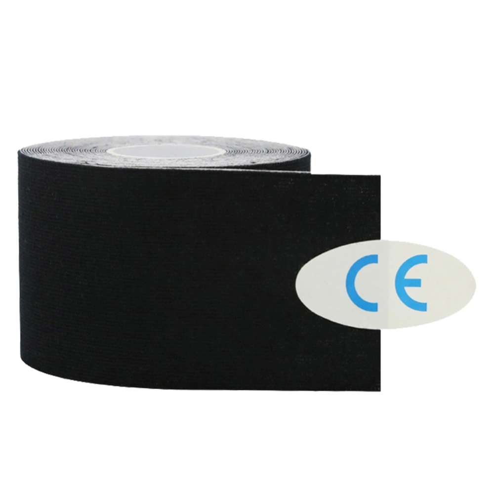 5cm*5m Cotton Strain Injury Muscle Taping Strapping Bandage Elastic Adhesive Sport Tape Black