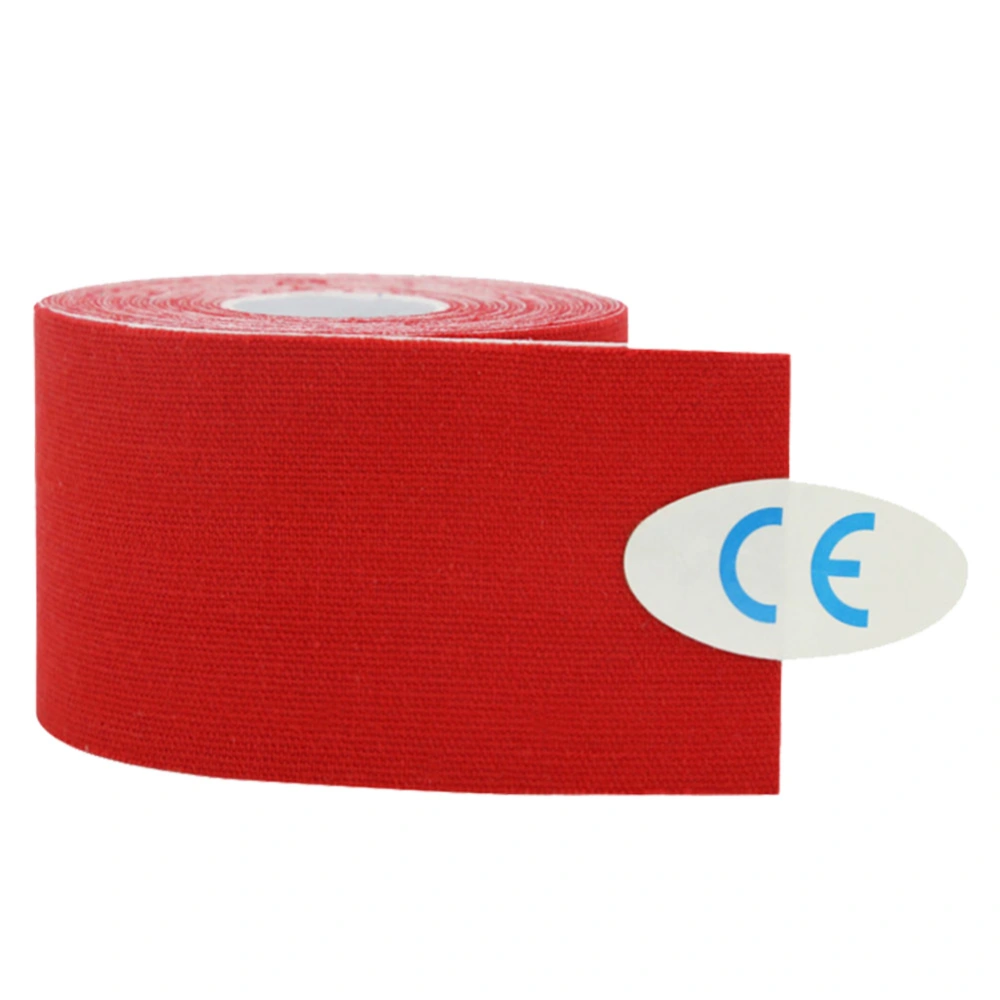 5cm*5m Cotton Strain Injury Muscle Taping Strapping Bandage Elastic Adhesive Sport Tape Red