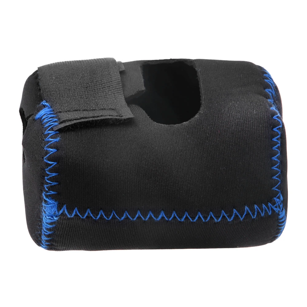 Neoprene Portable Small Size Fishing Reel Bag Fish Wheel Protector Carrying Pouch(Black Blue S)